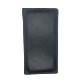 Long Slim Black Color Leather Wallet For Men