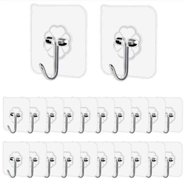 Transparent Plastic Windproof Clothes Hanger Fixed Buckle Hook Home Laundry Drying Organizer Rack Clip Pegs